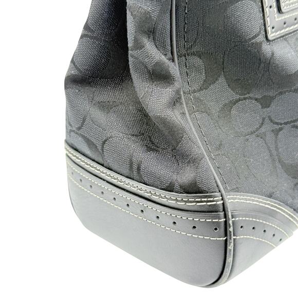 RETAIL $316 Coach Hampton Signature Jacquard Tassel Satchel *DUST BAG INCLUDED* - Picture 6 of 16